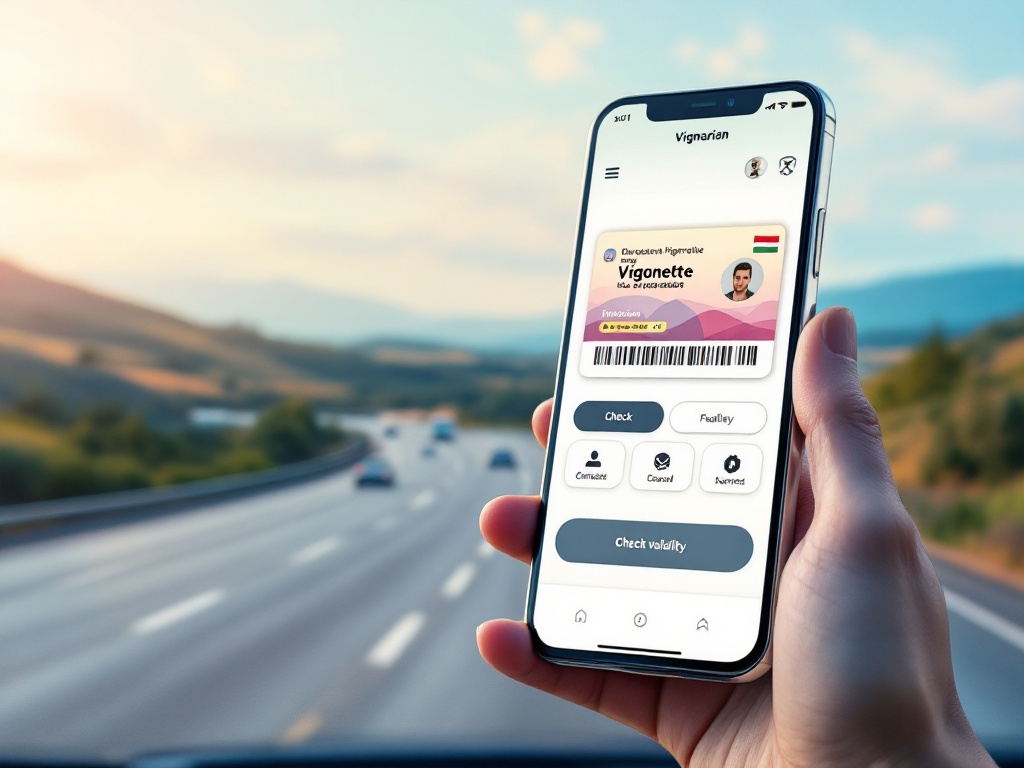 Mobilná aplikácia na kontrolu platnosti maďarskej diaľničnej známky - smartphone