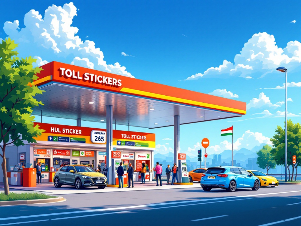 Čerpacia stanica v Maďarsku - predajné miesto diaľničných známok